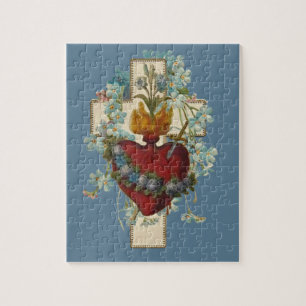 Cross Virgin Mary Immaculate Heart Religieuze Legpuzzel