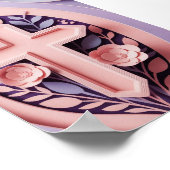 Cross Wall Art Poster | Minimaal AI-ontwerp (Hoek)