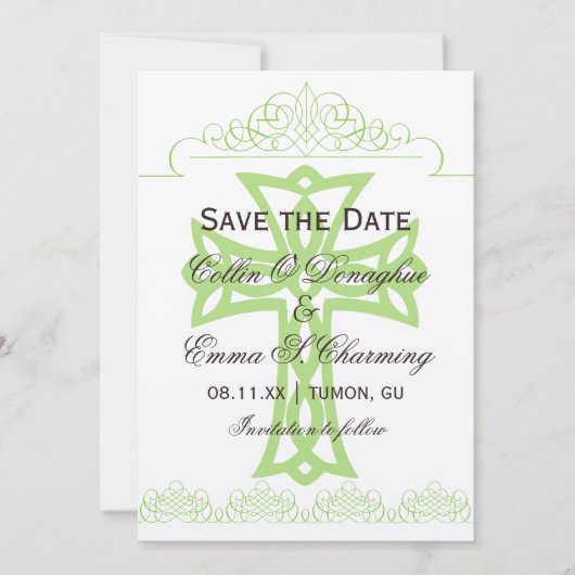 Cross Weddenschap Opslaan datumkaarten Save The Date (Voorkant)