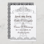 Cross Weddenschap Opslaan datumkaarten Save The Date (Voorkant / Achterkant)