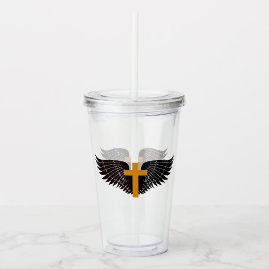 Cross Wing Acryl Drinkbeker (Voorkant)