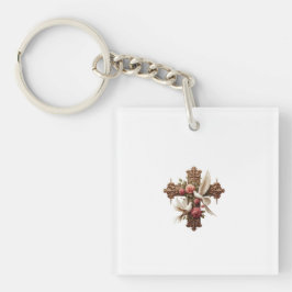 Cross with Doves - Christian Faith Inspiron D Sleutelhanger