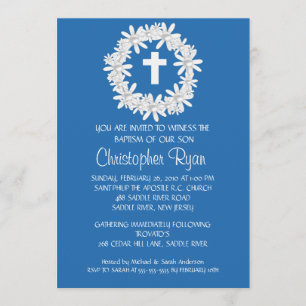 Cross Wreater Baby Boy Baptism Inname Kaart