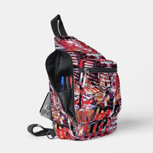 Crossbody Bag – Fragmented Pulse Sling Bag (Open)
