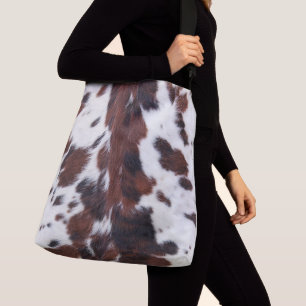 Crossbody Canvas tas - Koeienhuid