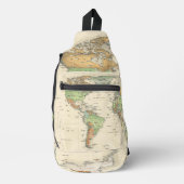 Crossbody Sling Bag - Kaart van Amerika (Voorkant)