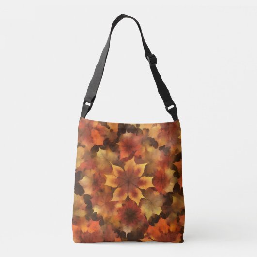 Crossbody tas herfst bladeren voor haar aangepaste (Achterkant)