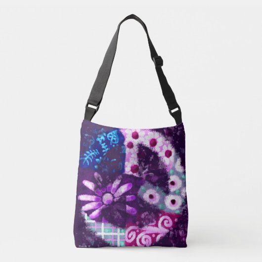 Crossbody Tas Purse - Abstracte Vredesteken Kunst (Voorkant)