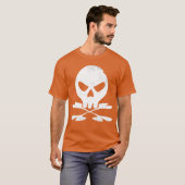 Crossbone Halloween Skeleton Silhouette Gothic Pun T-shirt (Voorkant volledig)