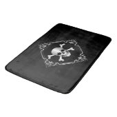 Crossbones/Jolly Roger/Pirate/Black/Silver Bath Ma Badmat (Gekanteld)