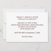 Crosscut Canyon Invitation Parti Retraite (Dos)