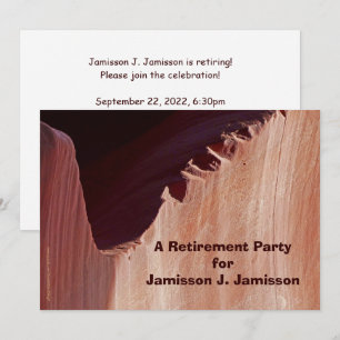 Crosscut Canyon Invitation Parti Retraite