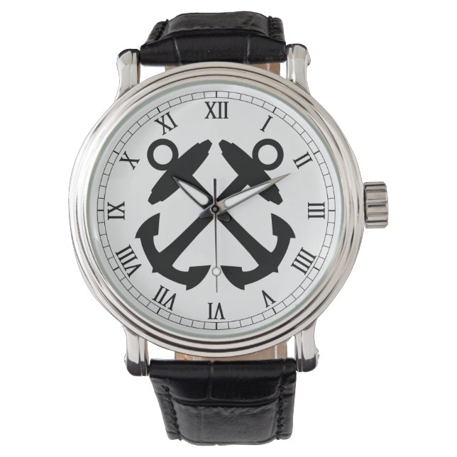 Crossed Anker Watch Horloge (Voorkant)