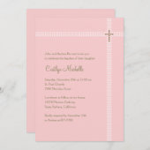 Crossed Corner Baptism/Christening Uitnodiging (Voorkant / Achterkant)