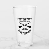 Crossed Oars logo custom bierglas cadeau Glas (Voorkant)