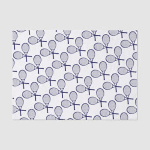 Crossed Rackets Silhouette Tissuepapier