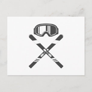 Crossed Ski Briefkaart