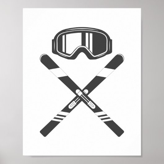 Crossed Ski Poster (Voorkant)