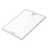 Crossed Squash Racquets Blue Notitieblok (Schuin)