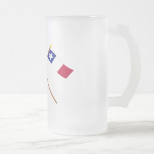 Crossed Texas en Dodson Flags Matglas Bierpul