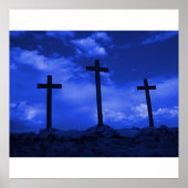 Crosses in Calvariate Crucifixe Jezus Christus Art Poster (Voorkant)