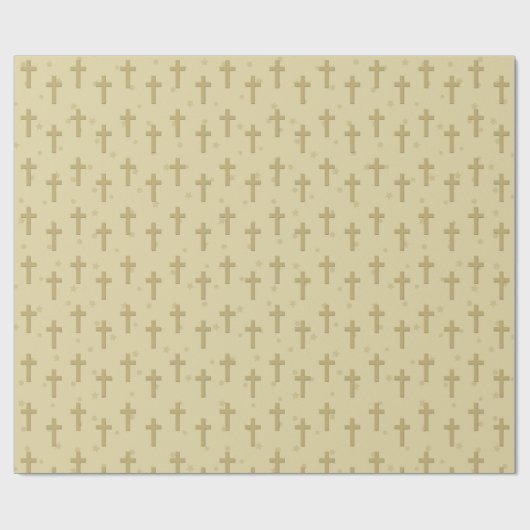 Crosses Seamless Pattern Baptism First Community Cadeaupapier (Vlak)