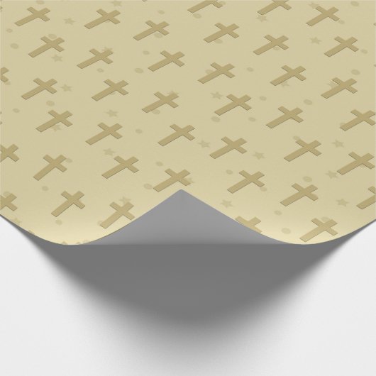 Crosses Seamless Pattern Baptism First Community Cadeaupapier (Hoek)