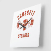 CrossFit Stronger--Power & Strength Mindset Vierkante Klok (Hoek)