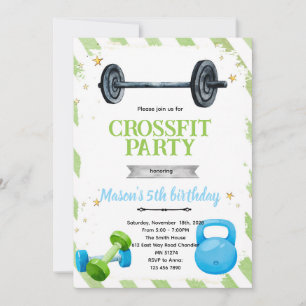 CrossFit verjaardagsfeest uitnodiging