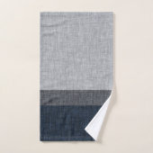 Crosshatch gris foncé Grotte de l'homme en bande (Serviette à main)