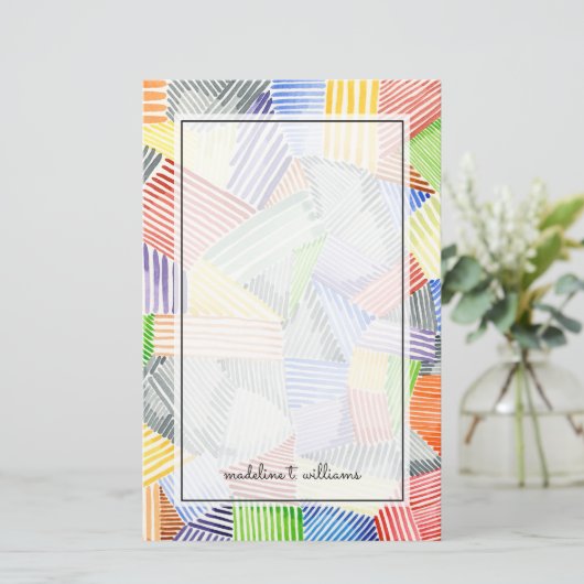 Crosshatch Quilt I Briefpapier (Staand voorkant)