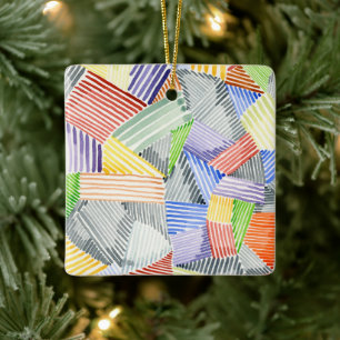 Crosshatch Quilt I Keramisch Ornament