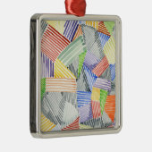 Crosshatch Quilt I Metalen Ornament (Rechts)