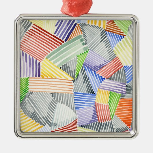 Crosshatch Quilt I Metalen Ornament (Voorkant)