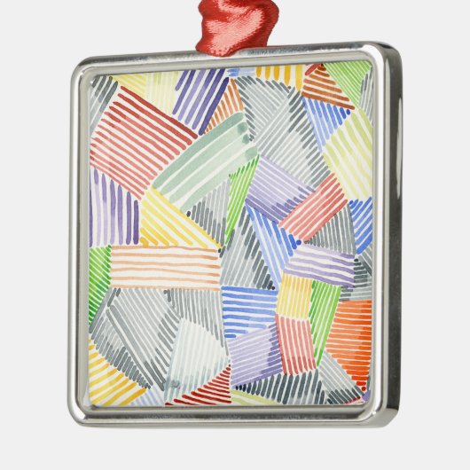 Crosshatch Quilt I Metalen Ornament (Links)