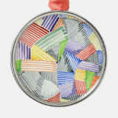 Crosshatch Quilt I Metalen Ornament (Voorkant)