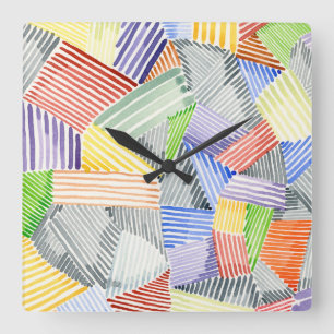 Crosshatch Quilt I Vierkante Klok