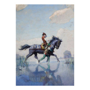 "Crossing the Fens" door NC Wyeth Foto Afdruk