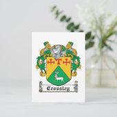 Crossley Family Crest Briefkaart (Staand voorkant)
