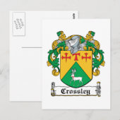Crossley Family Crest Briefkaart (Voorkant / Achterkant)
