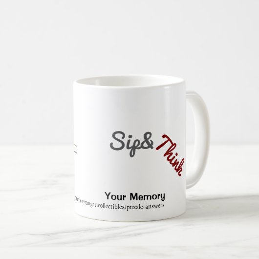 Crossmath Puzzle 1 Coffee Mug (Devant droit)