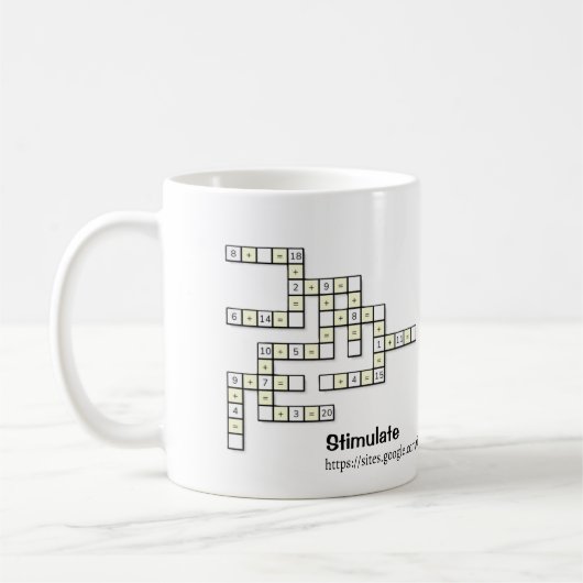 Crossmath Puzzle 1 Coffee Mug (Gauche)