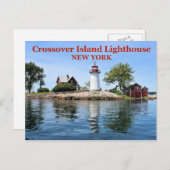 Crossover Island Lighthouse, New York Briefkaart (Voorkant / Achterkant)