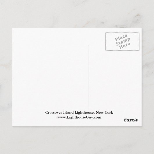 Crossover Island Lighthouse, New York Briefkaart (Achterkant)