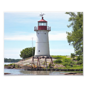 Crossover Island Lighthouse, New York Photo Print Foto Afdruk