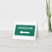 Crossover Road Sign. Kaart (Voorkant)