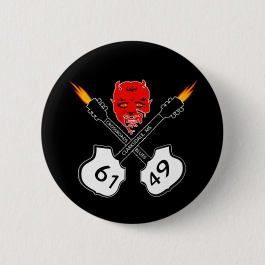 Crossroad Devil Blues Button (Voorkant)