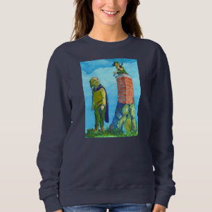 Crossroad Elves Waterverf Ontworpen sweatshirt