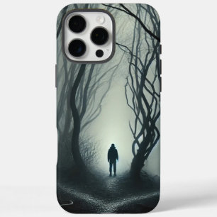 Crossroads in the Fog - Gloomy Forest Art Print iPhone 16 Pro Max Hoesje