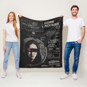 Crosswired - Techno-Brutalist Streetwear Design Fleece Deken